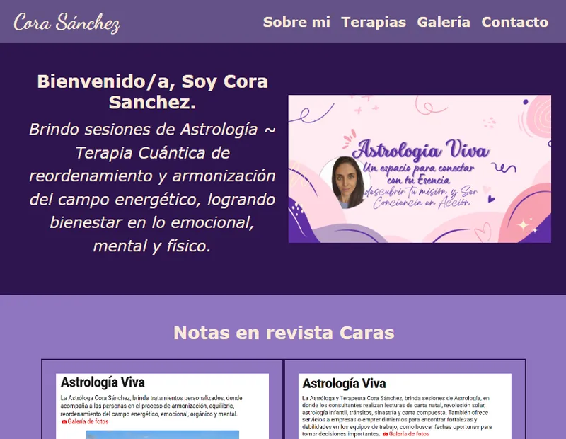 Proyecto Cora Astrología Viva - Portal dedicado a la astrología y terapia holística