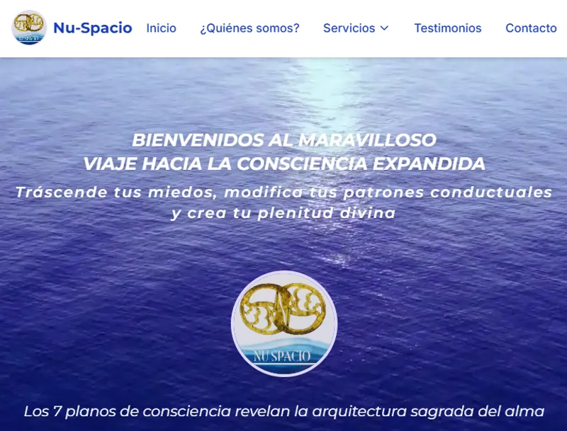 Proyecto Nu Spacio Web - Espacio de coworking y bienestar con diseño minimalista
