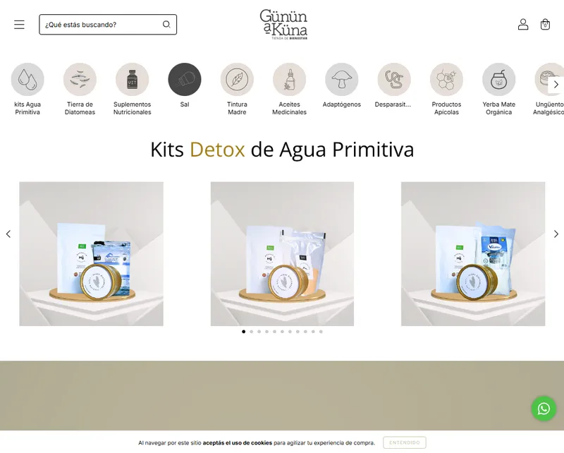 Proyecto Günün a küna - Tienda online especializada en productos de bienestar